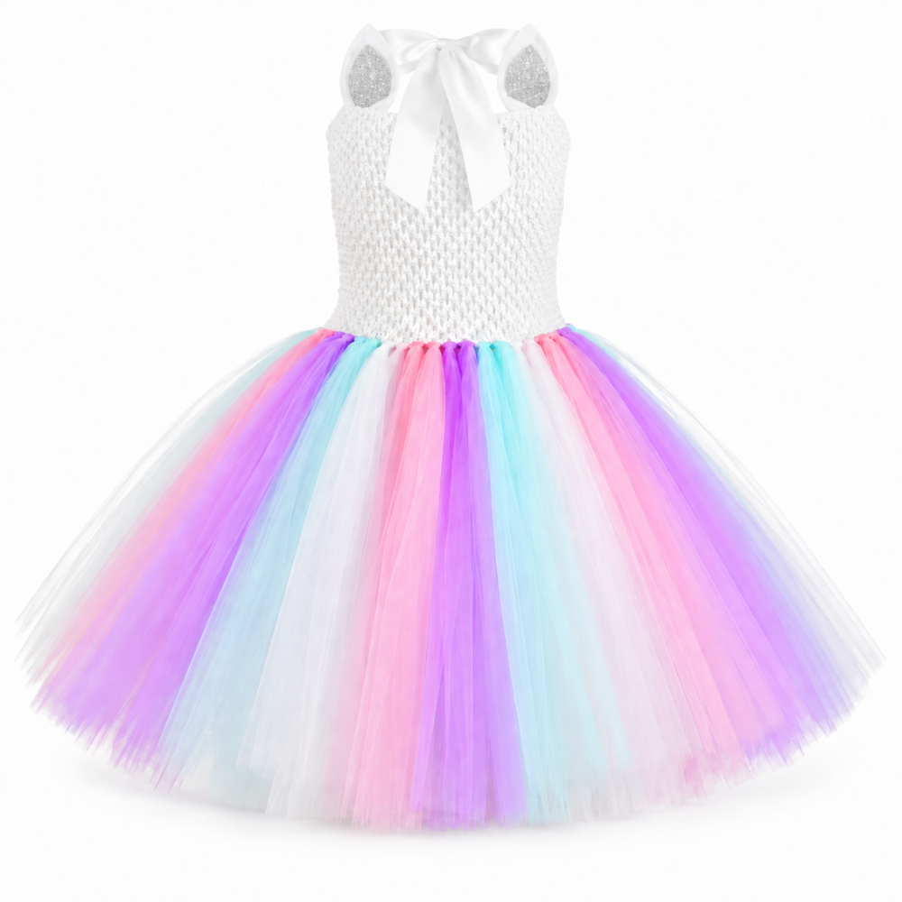 Robe Princesse Licorne Fille Lumineuse à LED  – 3 à 10 ans