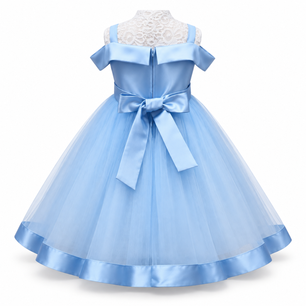 Robe de Cérémonie Fille à Épaules Dénudées – 3 à 10 ans