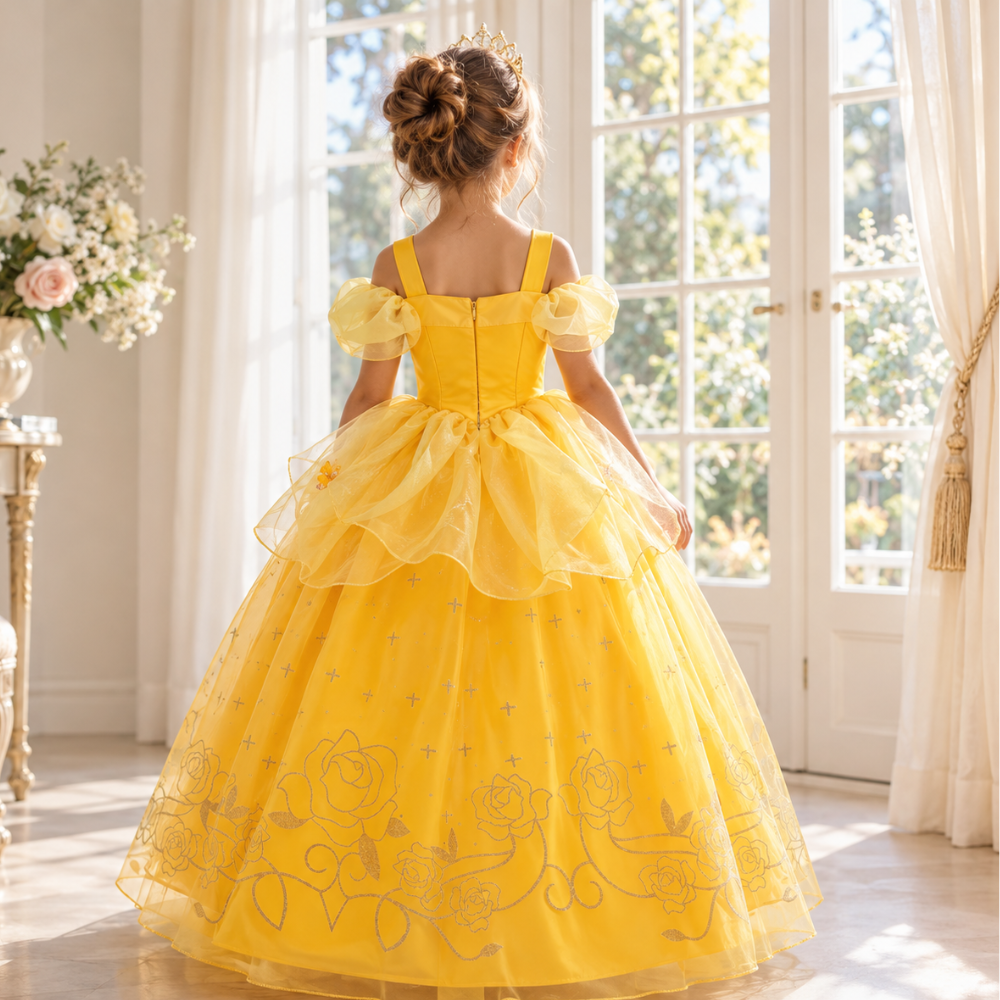 Robe Princesse Fille Jaune 2-10 ans – 2 à 10 ans